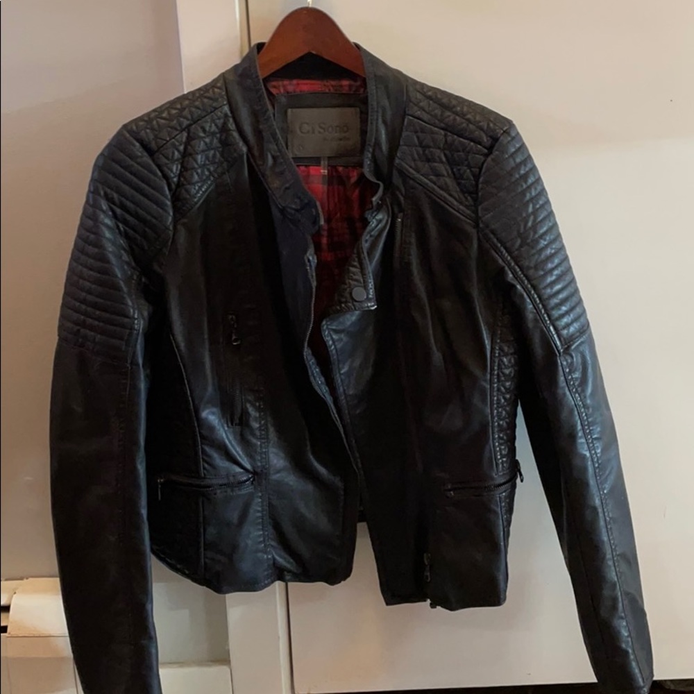 Faux leather jacket